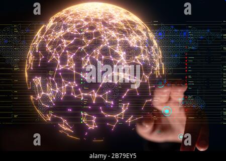 A Software, web development, programming concept. Abstract Programming Stock Photo