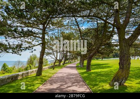 American World War II Cemetery at Omaha Beach. Normandy, France. Stock Photo