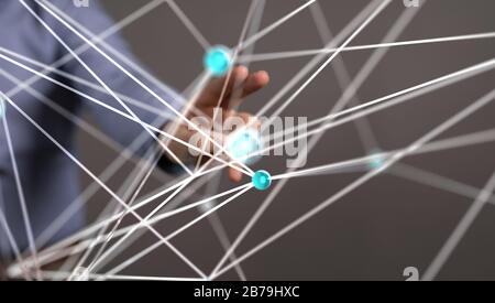 A internet security and data protection concept Stock Photo