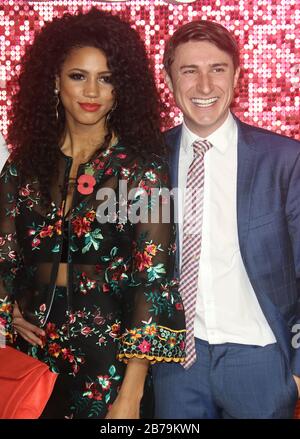 Nov 09, 2017 - London, England, UK - ITV Gala 2017, London Palladium - Red Carpet Arrivals Photo Shows: Vick Hope and Tom Rosenthal Stock Photo