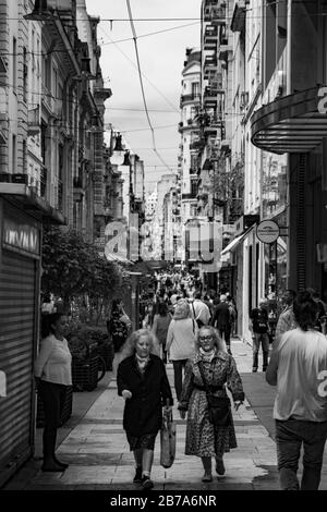 The hectic calle La Florida, Buenos Aires, Argentina Stock Photo