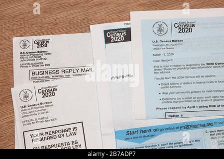 2020 U.S. Census Form Stock Photo - Alamy