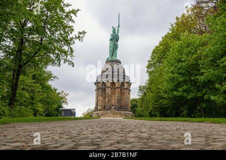 The Hermann Monument in the Teutoburg Forest near Detmold, Germany Stock Photo