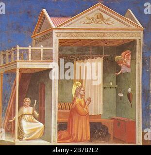 Giotto - Scrovegni - -03- - Annunciation to St Anne. Stock Photo