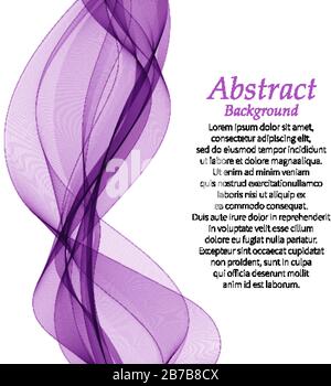 lilac abstract wave. vector template Stock Vector