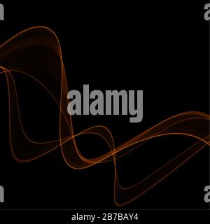 gold neon wave. vector abstract lines. template for advertising Stock Vector