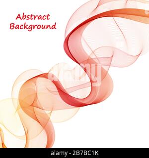 orange abstract wave. colorful background. curve line Stock Vector