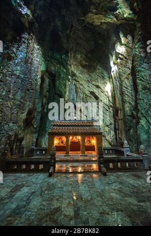 Inside Huyen Khong Cave on the marble mountains in Danang, Vietnam Stock Photo