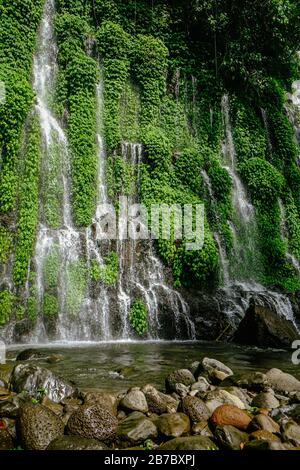 Beautiful and scenic view of Asik-asik Falls in Alamada, Cotabato, Philippines. Stock Photo