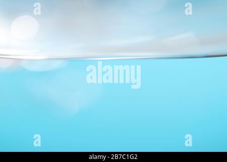 summer blue water wave abstract or pure natural blurred motion background Stock Photo