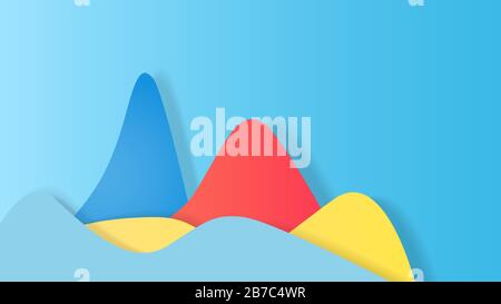 Abstract wavy multicolored shapes Stock Vector