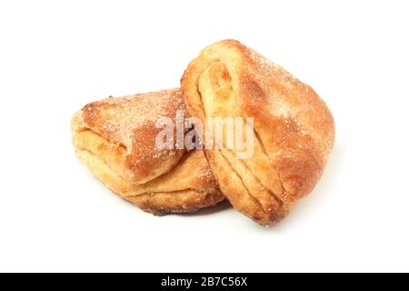Shortbread cookies isolated on white Stock Photo