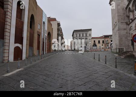 Benevento - Scorcio del centro storico durante la quarantena Stock Photo