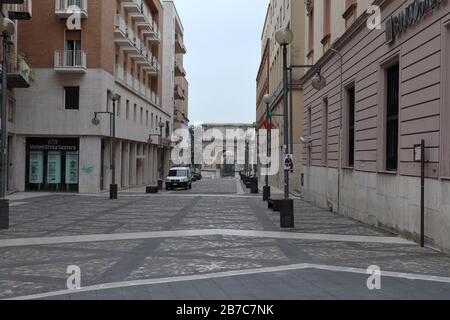 Benevento - Arco Traiano durante la quarantena Stock Photo