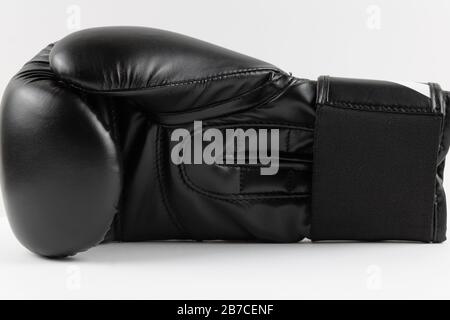 Close-up of the back of a boxing glove. on white background Stock Photo