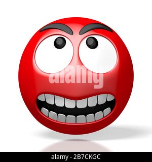 3D emoji/ emoticon - angry Stock Photo