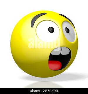 Sad emoticon - 3D rendering Stock Photo