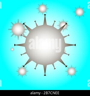 A virus is a small infectious agent that replicates only inside the living cells of an organism. Stock Photo