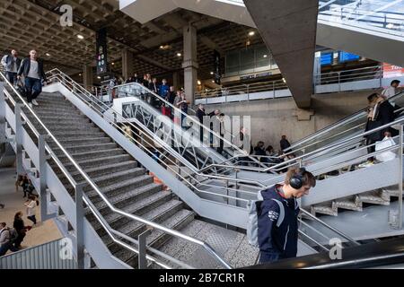 Gare de Montparnasse - SNCF train station in Paris, France, Europe Stock Photo