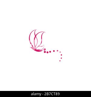 Abstract Luxurious Colorful Gradient Butterfly logo Ideas. Inspiration logo design. Template Vector Illustration. Isolated On White Background Stock Vector