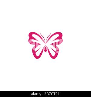 Abstract Luxurious Colorful Gradient Butterfly logo Ideas. Inspiration logo design. Template Vector Illustration. Isolated On White Background Stock Vector