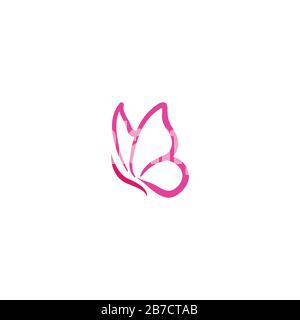 Abstract Luxurious Colorful Gradient Butterfly logo Ideas. Inspiration logo design. Template Vector Illustration. Isolated On White Background Stock Vector