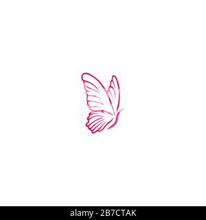 Abstract Luxurious Colorful Gradient Butterfly logo Ideas. Inspiration logo design. Template Vector Illustration. Isolated On White Background Stock Vector