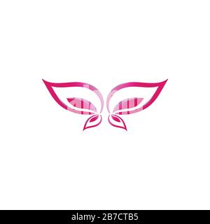 Abstract Luxurious Colorful Gradient Butterfly logo Ideas. Inspiration logo design. Template Vector Illustration. Isolated On White Background Stock Vector