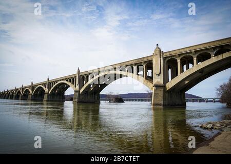 Concrete Deck Arch Bridge Stock Photo