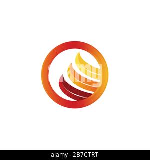 modern fire flame logo logo Ideas. Inspiration logo design. Template Vector Illustration. Isolated On White Background Stock Vector