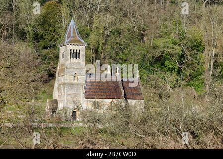 St Margaret's Church, Welsh Bicknor  On the banks of the River Wye. Built 1858 Stock Photo
