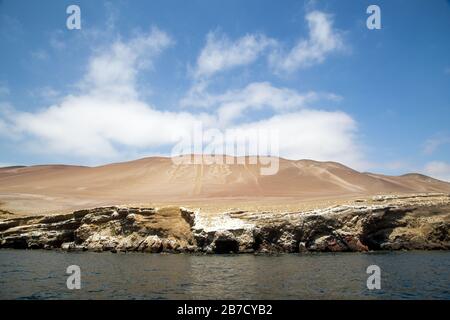 Candelabra Geoglyph in Paracas, Peru Stock Photo