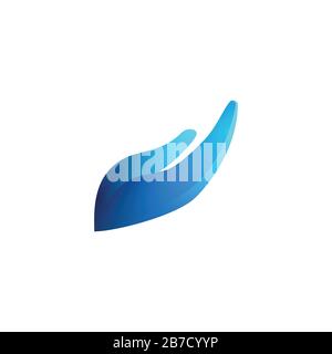 hand care logo Ideas. Inspiration logo design. Template Vector Illustration. Isolated On White Background Stock Vector