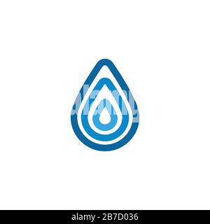 water drop, wave logo Ideas. Inspiration logo design. Template Vector Illustration. Isolated On White Background Stock Vector