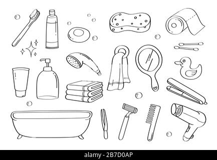 Bathroom stuff product home household object icon Vector Image