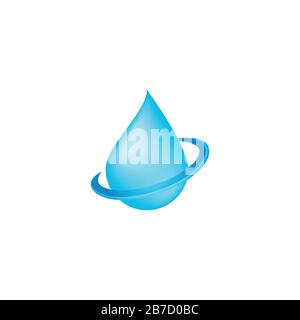 water drop, wave, mineral, pure logo Ideas. Inspiration logo design. Template Vector Illustration. Isolated On White Background Stock Vector