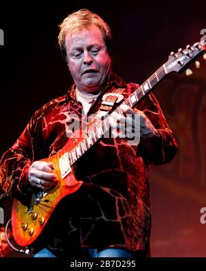 Rick Derringer performs during the Hippiefest 2011 tour stop at the Seminole Hard Rock Live Arena in Hollywood, Florida. Stock Photo