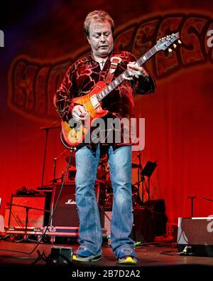 Rick Derringer performs during the Hippiefest 2011 tour stop at the Seminole Hard Rock Live Arena in Hollywood, Florida. Stock Photo