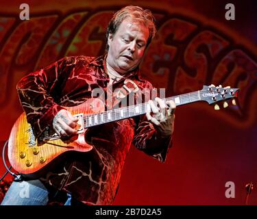 Rick Derringer performs during the Hippiefest 2011 tour stop at the Seminole Hard Rock Live Arena in Hollywood, Florida. Stock Photo