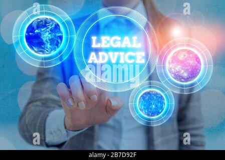 Handwriting text writing Legal Advice. Conceptual photo giving of a formal opinion regarding the procedure of the law Elements of this image furnished Stock Photo