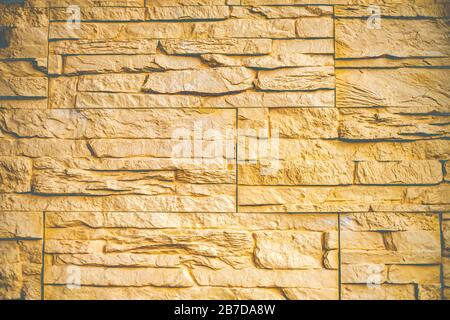 beige brick wall texture background Stock Photo