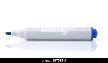 Side view of open blank marker isolated on white Stock Photo