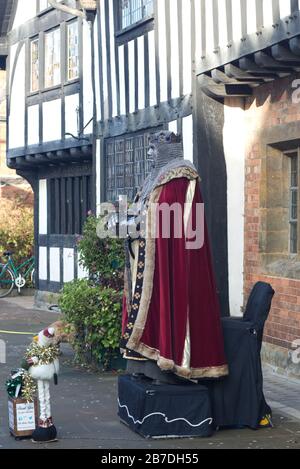 Busker dressed as King Lear in Straford upon Avon Stock Photo