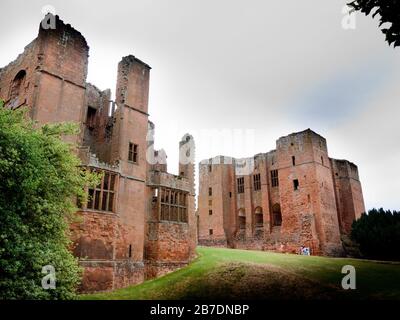 The ruins of Kenilworth Castle, Warwickshire, England, UK, Britain near Kenilworth, Stock Photo