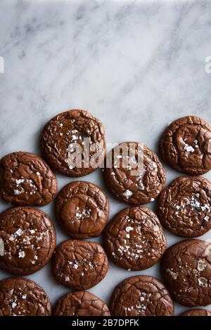 Chocolate crinkle cookies Stock Photo