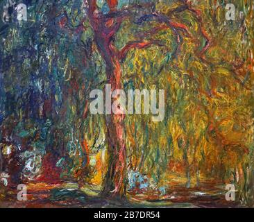 Weeping Willow 1918-1919 by Claude Monet.(1840-1926) Oscar-Claude Monet Stock Photo