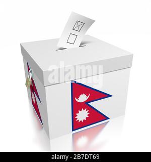 Voting in Nepal Stock Photo