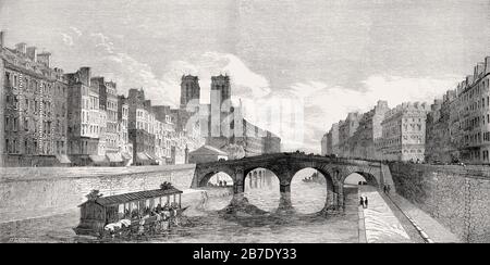 Pont Saint-Michel, Paris, France, 1857 Stock Photo