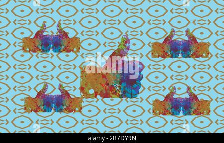 Rainbow like on Polygonal Abstract Background Stock Vector