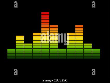 Music equalizer. The design for the logo of the website and applications . Stock illustration of a music equalizer Stock Vector